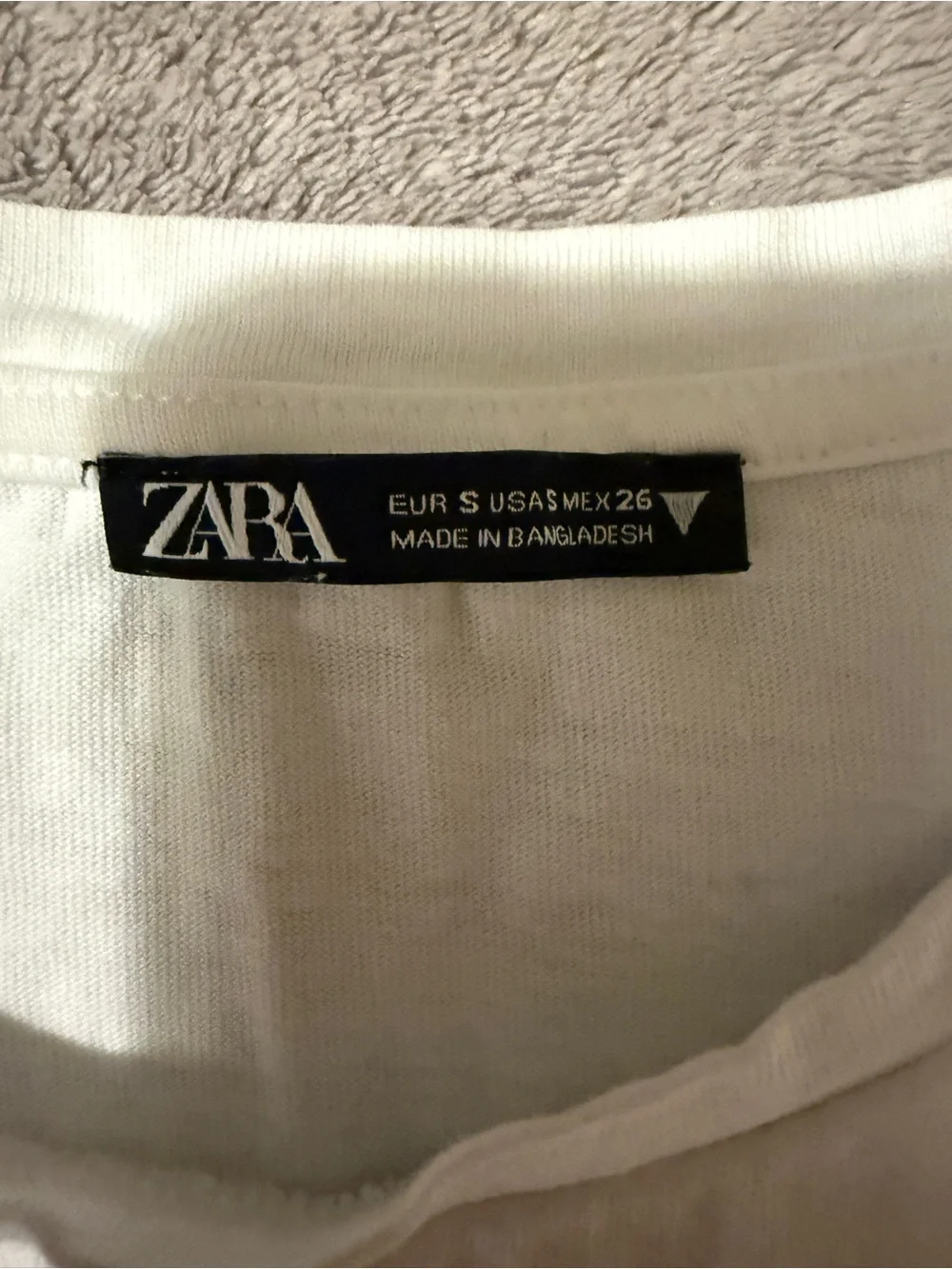 Zara White Ruffle Sleeve Drawstring Crop Top - Picture 3 of 3